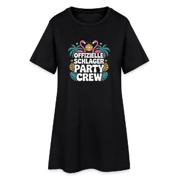 Schlager Party Crew Mallorca Flamingo JGA Malle - Frauen T-Shirt-Kleid - Schwarz - Vorne