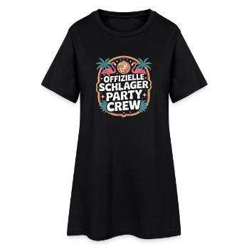 Schlager Party Crew Mallorca Flamingo JGA Malle - Frauen T-Shirt-Kleid - Schwarz - Vorne