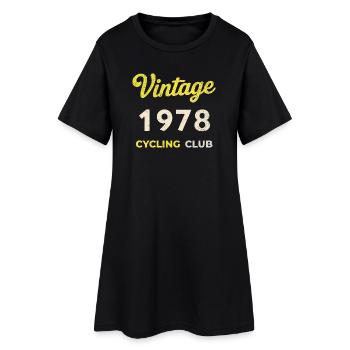 Millésime 1978 – Année de naissance rétro du Cycling Club - Robe T-shirt Femme - noir - Devant