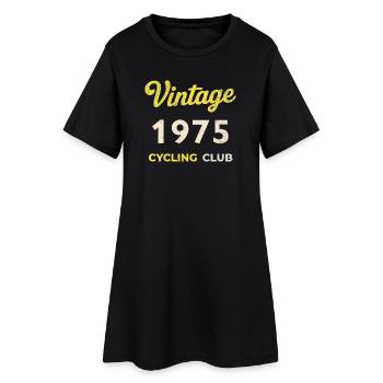 Millésime 1975 – Année de naissance rétro du Cycling Club - Robe T-shirt Femme - noir - Devant