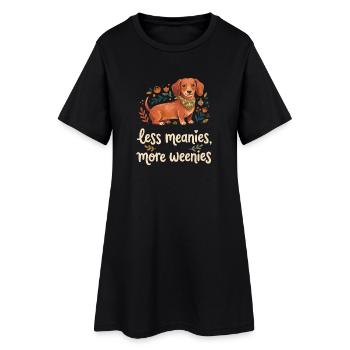 Weniger Gemein Mehr WeenieLiebe - Frauen T-Shirt-Kleid - Schwarz - Vorne