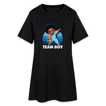 Team Boy en train de faire du dab à Baby Black Révélation du sexe - Robe T-shirt Femme - noir - Devant