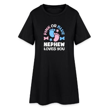 Révélation du genre de Neveu rose ou bleu - Robe T-shirt Femme - noir - Devant