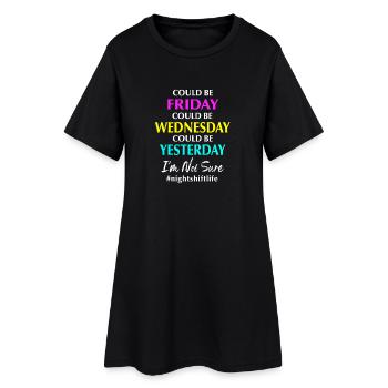 Infirmière de nuit à l’hôpital - Robe T-shirt Femme - noir - Devant