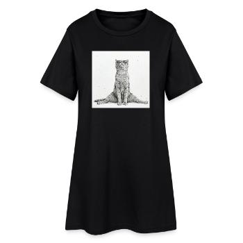 Séparations de yoga pour chats cool - Robe T-shirt Femme - noir - Devant