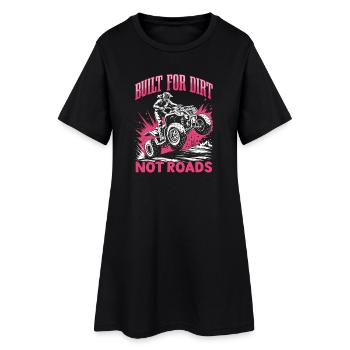 Quad ATV Femme Fille Quad Quad - Robe T-shirt Femme - noir - Devant