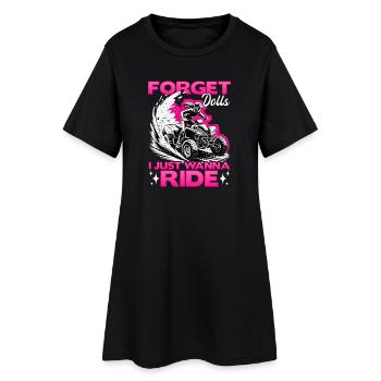 Quad ATV Femme Fille Quad Quad - Robe T-shirt Femme - noir - Devant