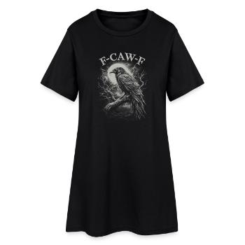 F-Caw-F Corbeau Corbeau Humour Gothique Noir Gothique Drôle - Robe T-shirt Femme - noir - Devant
