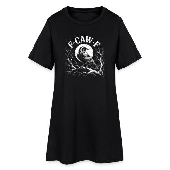 F-Caw-F Corbeau Corbeau Humour Gothique Noir Gothique Drôle - Robe T-shirt Femme - noir - Devant