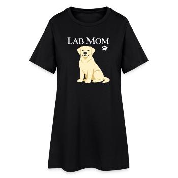 Labrador Retriever Labrador Maman Chien Chiot Amoureux - Robe T-shirt Femme - noir - Devant