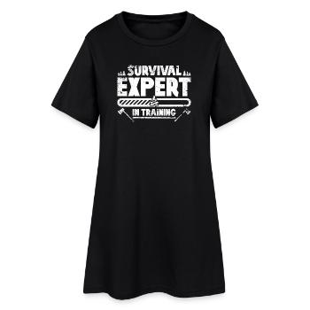 Bushcraft Survival Expert in Training - Women’s T-Shirt Dress - black - Front