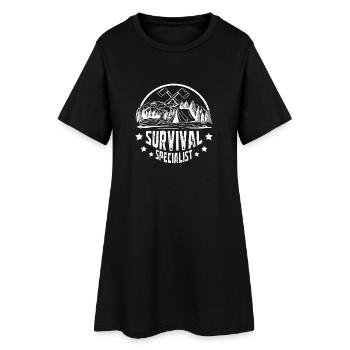 Spécialiste de la survie en bushcraft - Robe T-shirt Femme - noir - Devant