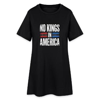 Aucun roi en Amérique : design patriotique en difficulté - Robe T-shirt Femme - noir - Devant