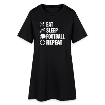 Eat Sleep Football Replay - Women’s T-Shirt Dress - black - Front