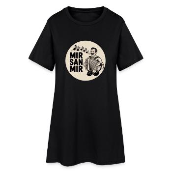 Motif de l’accordéoniste bavarois Mir San Mir - Robe T-shirt Femme - noir - Devant