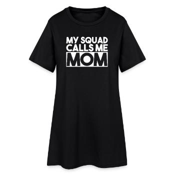 Mon escouade m’appelle frère Typographie du slogan - Robe T-shirt Femme - noir - Devant