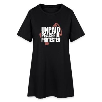 Militant pacifique non rémunéré déclarant Manifestation - Robe T-shirt Femme - noir - Devant