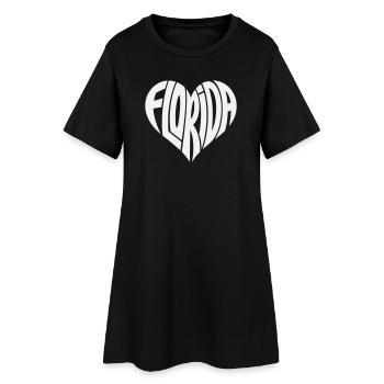 Faute de frappe de cœur en Floride - Robe T-shirt Femme - noir - Devant
