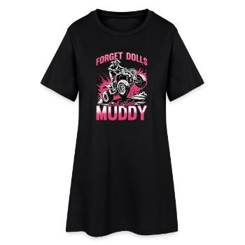 Quad ATV Femme Fille Quad Quad - Robe T-shirt Femme - noir - Devant