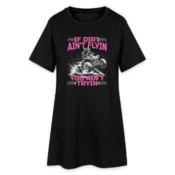 Quad ATV Femme Fille Quad Quad - Robe T-shirt Femme - noir - Devant