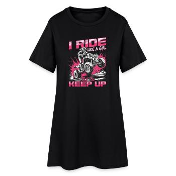 Quad ATV Femme Fille Quad Quad - Robe T-shirt Femme - noir - Devant