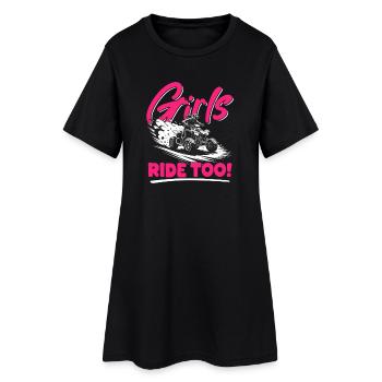 Quad ATV Femme Fille Quad Quad - Robe T-shirt Femme - noir - Devant