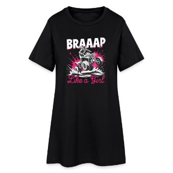 Quad ATV Femme Fille Quad Quad - Robe T-shirt Femme - noir - Devant