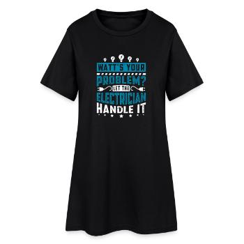 Electrician, Electronics Technician, Electrician - Women’s T-Shirt Dress - black - Front