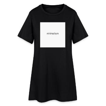 Minimalisme – Moins c’est plus de design - Robe T-shirt Femme - noir - Devant
