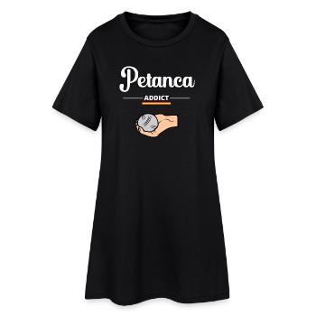 Petanque Addict Spanien - Frauen T-Shirt-Kleid - Schwarz - Vorne