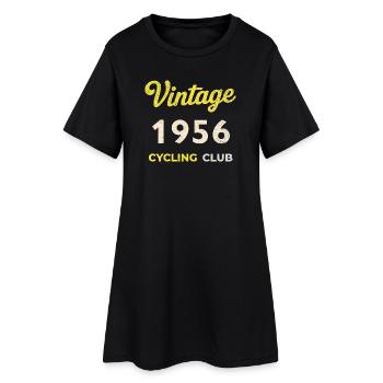 Millésime 1956 – Année de naissance rétro du Cycling Club - Robe T-shirt Femme - noir - Devant