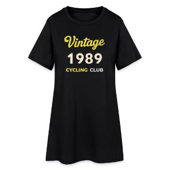 Millésime 1989 – Année de naissance rétro du Cycling Club - Robe T-shirt Femme - noir - Devant