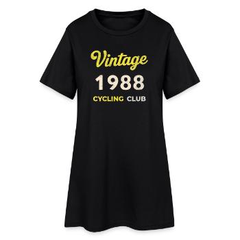 Millésime 1988 – Année de naissance rétro du Cycling Club - Robe T-shirt Femme - noir - Devant