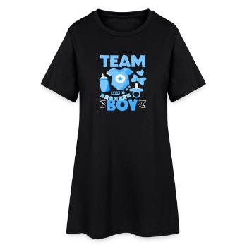 Révélation du sexe de la Team Boy Baby Shower Bleu - Robe T-shirt Femme - noir - Devant