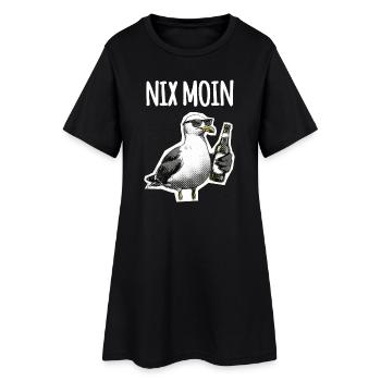 Drôle de dicton : bière mouette du nord de l’Allemagne - Robe T-shirt Femme - noir - Devant