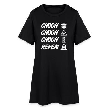 Ouvrier du chemin de fer drôle - Robe T-shirt Femme - noir - Devant