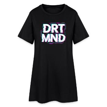 T-shirt glitch de Dortmund, sweat à capuche, casquette - Robe T-shirt Femme - noir - Devant