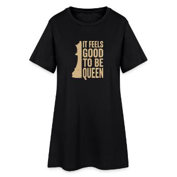 Ça fait du bien d’être une reine – Un design d’échecs - Robe T-shirt Femme - noir - Devant