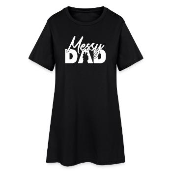 Chaotischer Vater Lustiges Vaterschaft Erziehungsdesign - Frauen T-Shirt-Kleid - Schwarz - Vorne