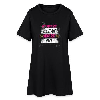 Si vous êtes propre, Schlammlauf Mud Run Muddy Race - Robe T-shirt Femme - noir - Devant