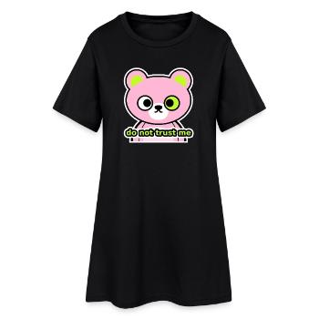Neon Rebel Bear – Ne me faites pas confiance - Robe T-shirt Femme - noir - Devant