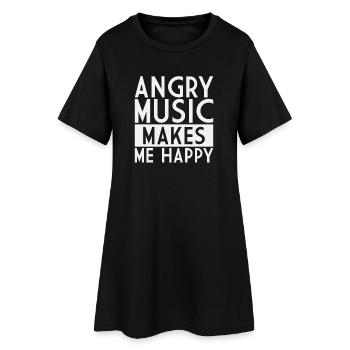La musique en colère me rend heureuse - Robe T-shirt Femme - noir - Devant