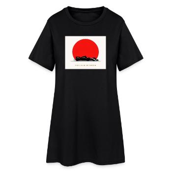 Red Sun Racecar : Terre de la Vitesse - Robe T-shirt Femme - noir - Devant