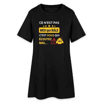 Ce n'est pas moi qui râle - Humour râleur - Robe T-shirt Femme - noir - Devant