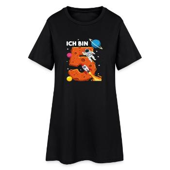 Ich bin 5 Astronaut Weltraum Geburtstag - Frauen T-Shirt-Kleid - Schwarz - Vorne