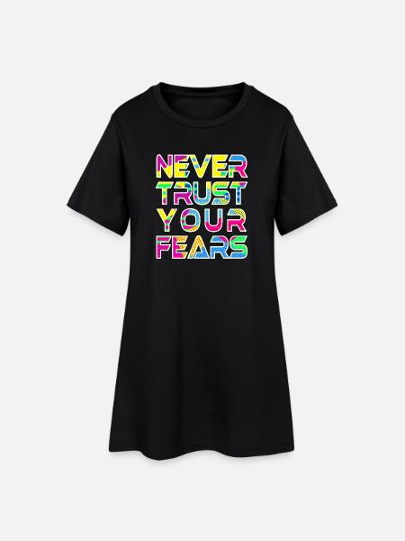 Never Fears W - Robe T-shirt Femme - noir