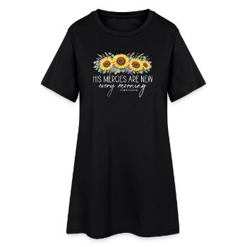 Christlicher Sonnenblumen Glaube Betet Jesus - Frauen T-Shirt-Kleid - Schwarz - Vorne