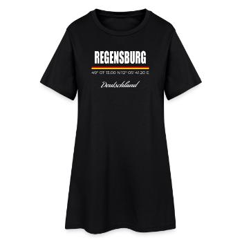 Regensburg - Frauen T-Shirt-Kleid - Schwarz - Vorne