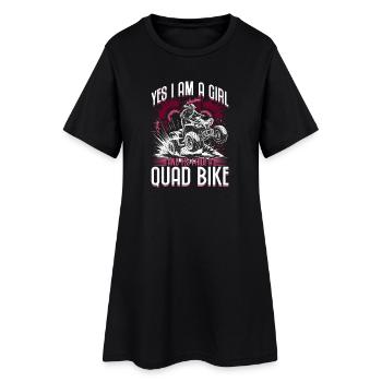 Quad ATV Femme Fille Quad Quad - Robe T-shirt Femme - noir - Devant