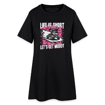 Quad ATV Femme Fille Quad Quad - Robe T-shirt Femme - noir - Devant
